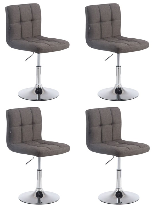 4 darabos Palma Lounger V2 szövet szett, sötétszürke