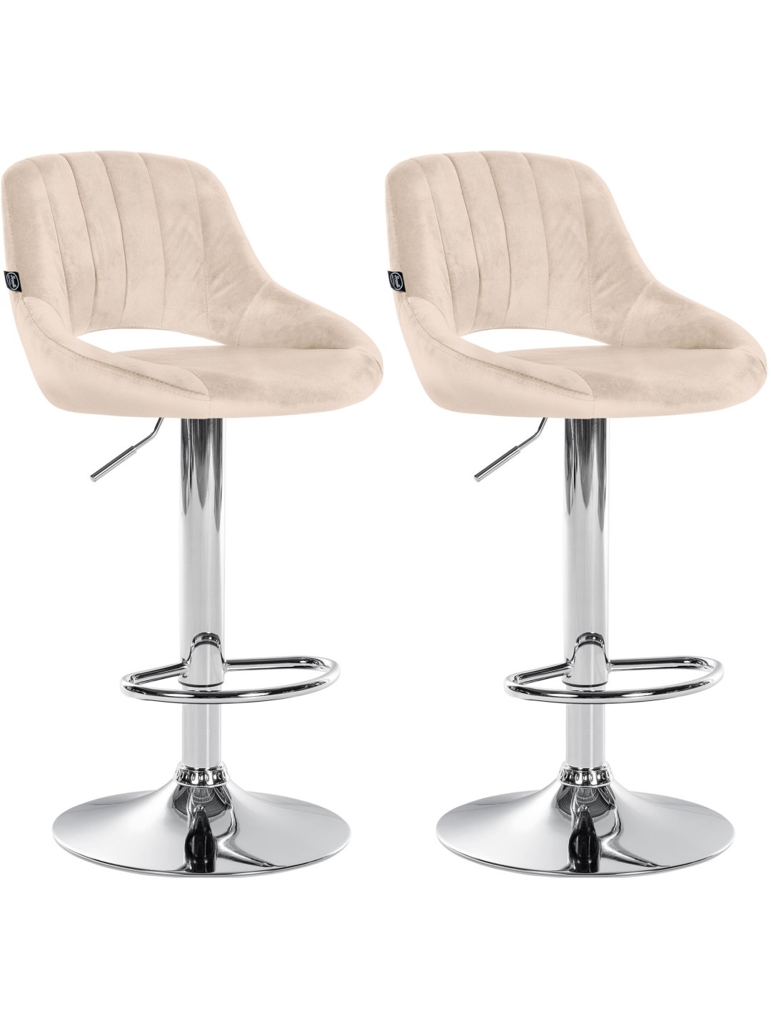 2 db bárszék készlet Milet velvet C, krém