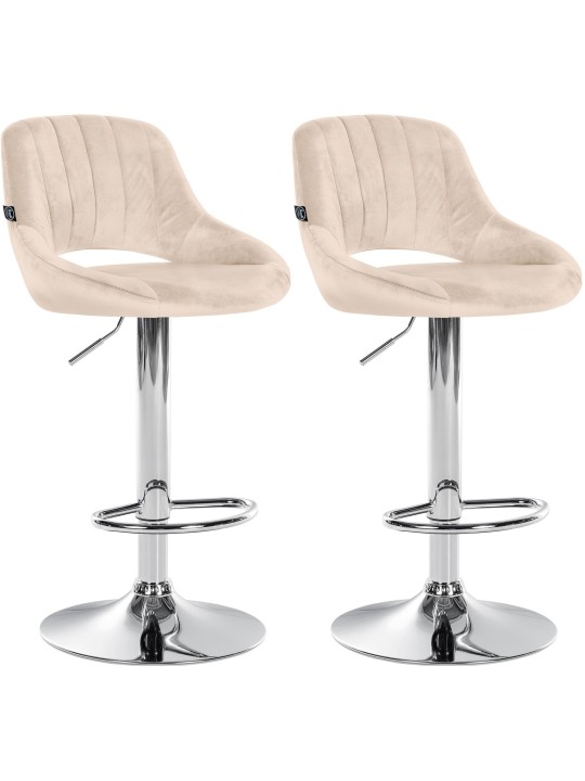 2 db bárszék készlet Milet velvet C, krém