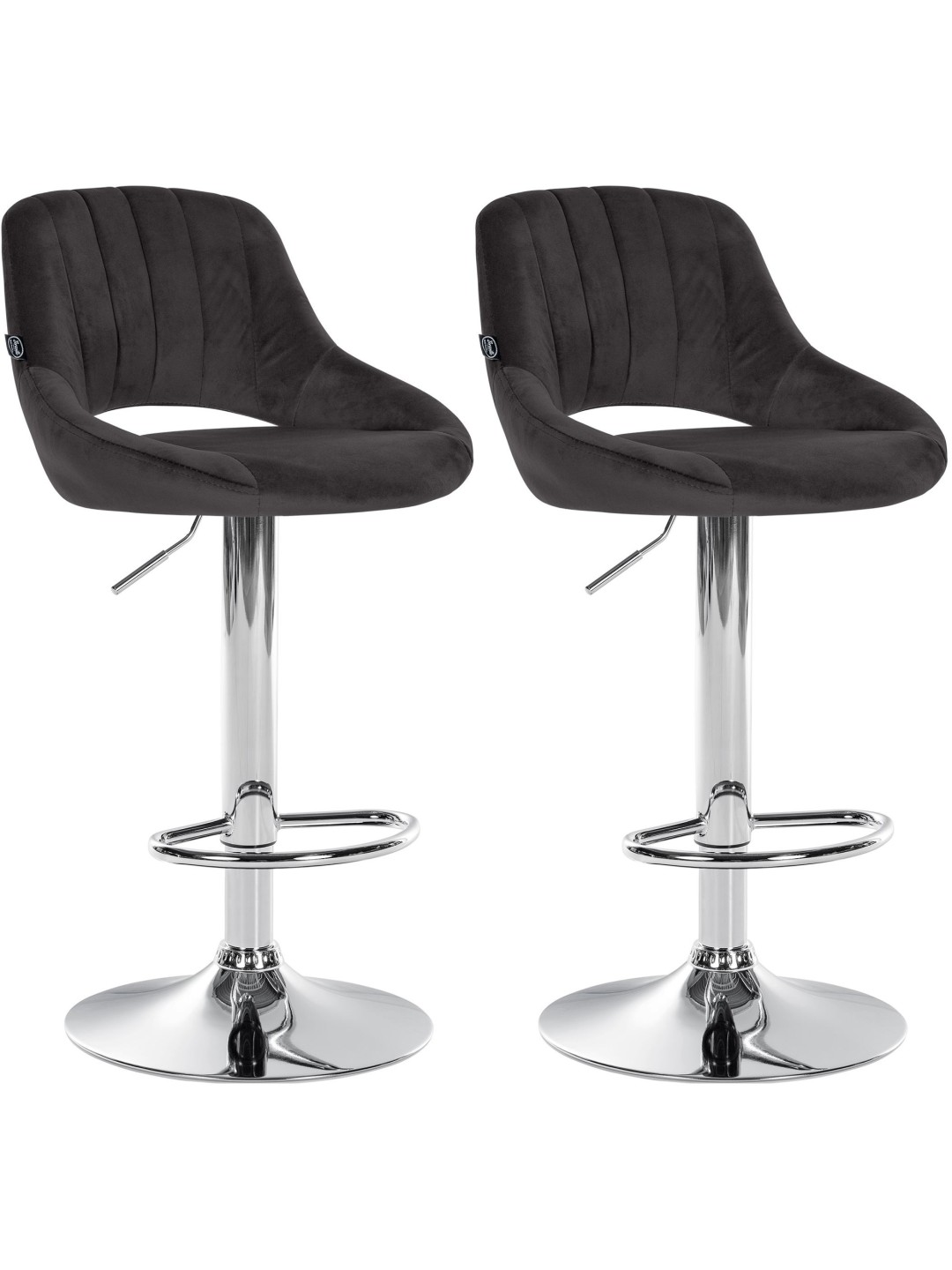 2 db bárszék készlet Milet velvet C, fekete