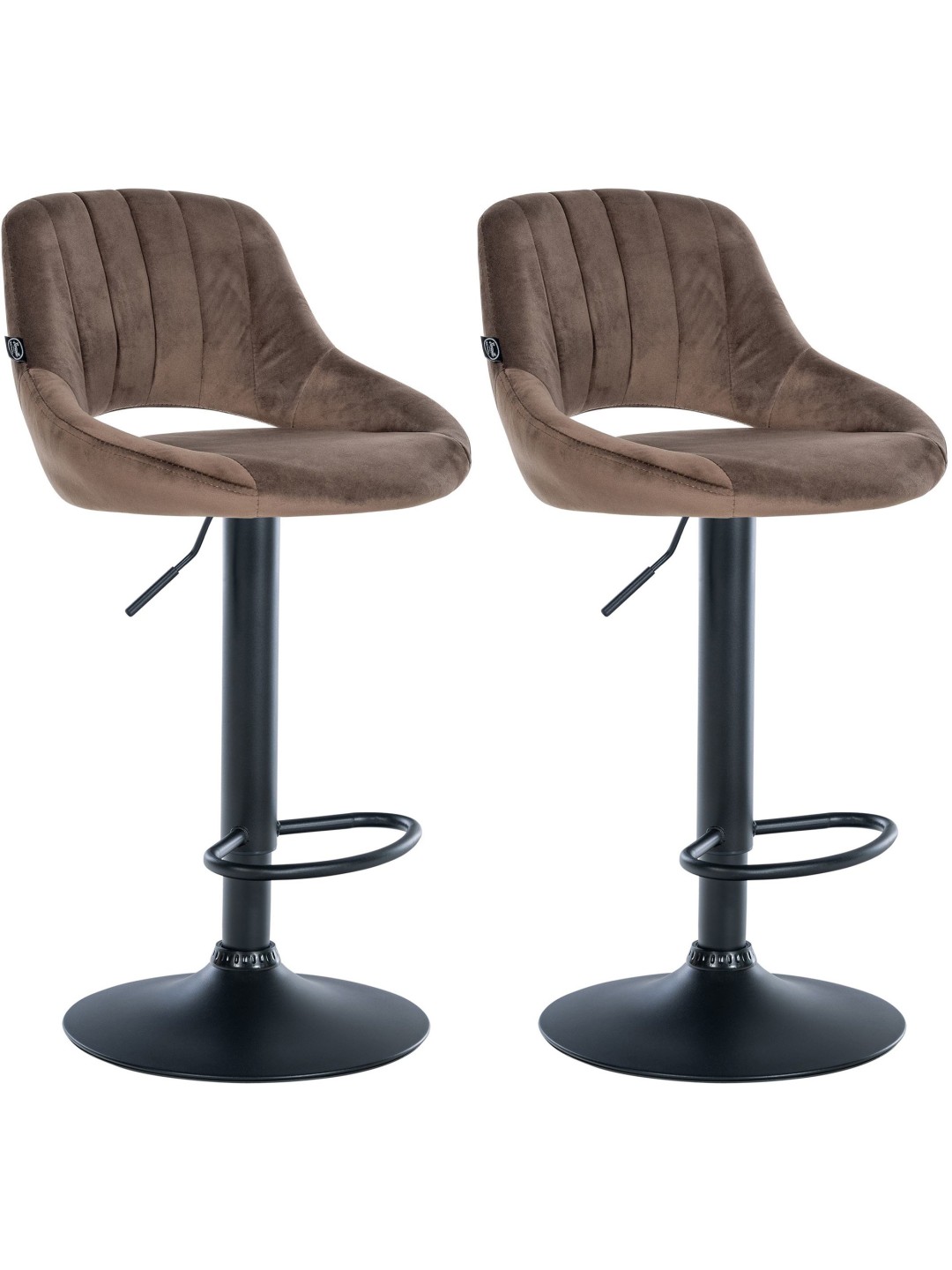 2 db bárszék készlet Milet velvet B, barna