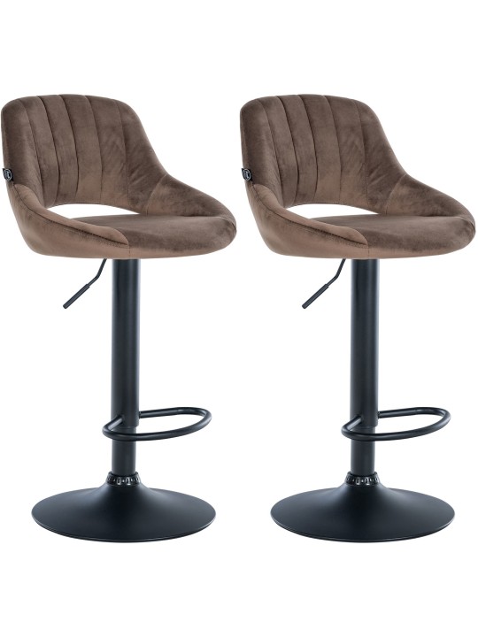 2 db bárszék készlet Milet velvet B, barna