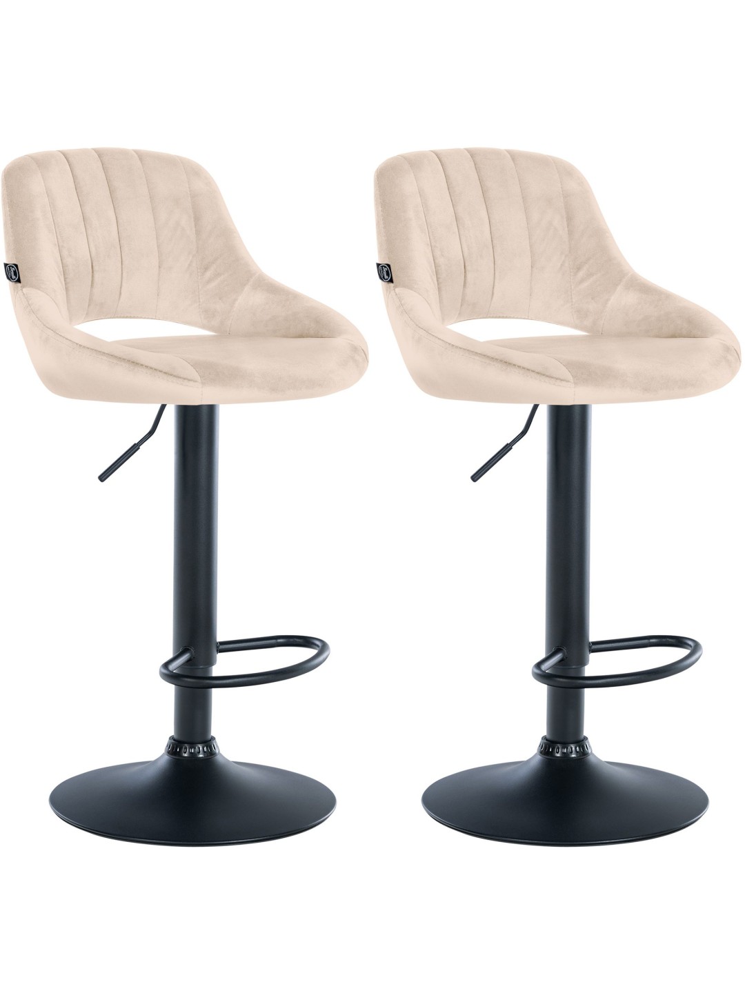2 db bárszék készlet Milet velvet B, krém