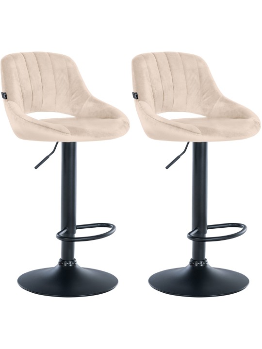 2 db bárszék készlet Milet velvet B, krém
