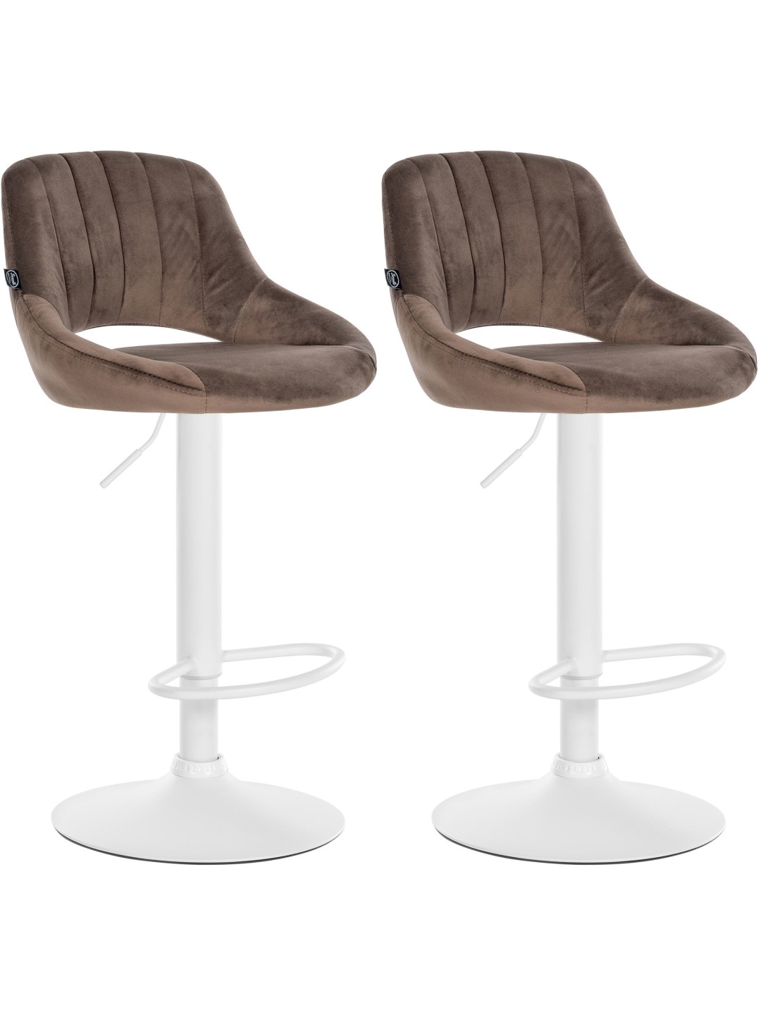 2 db bárszék készlet Milet velvet W, barna