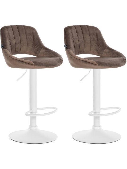 2 db bárszék készlet Milet velvet W, barna