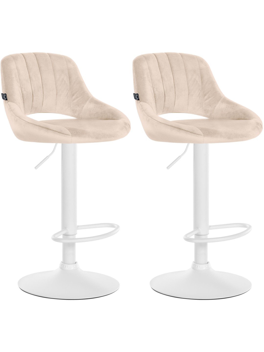 2 db bárszék készlet Milet velvet W, krém
