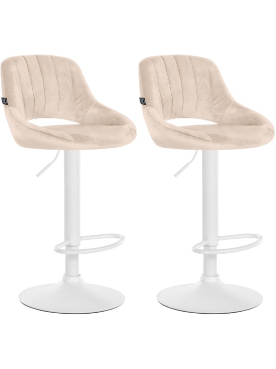 2 db bárszék készlet Milet velvet W, krém