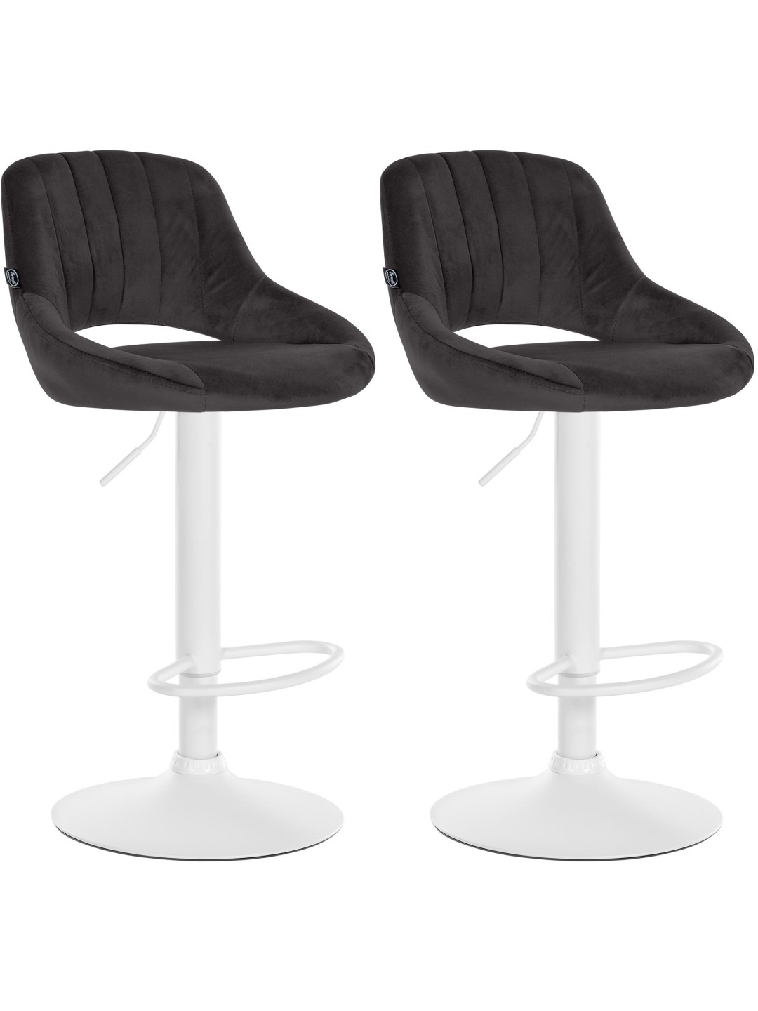 2 db bárszék készlet Milet velvet W, fekete