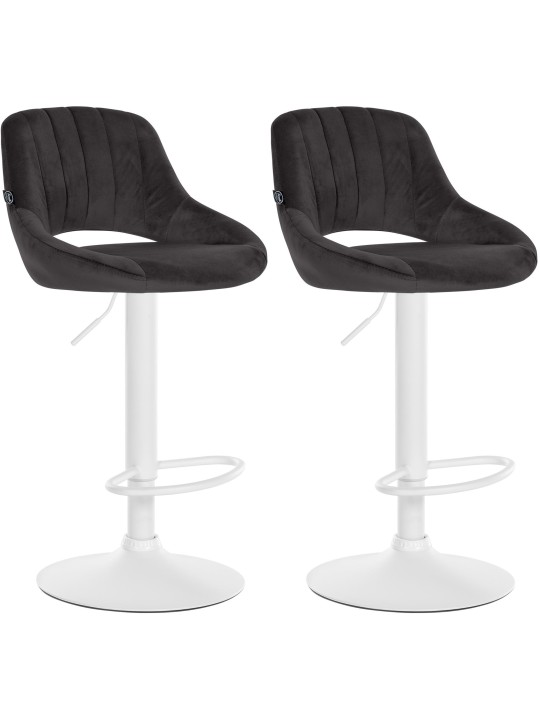2 db bárszék készlet Milet velvet W, fekete