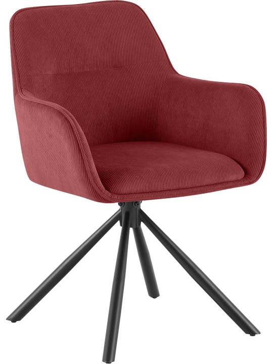 Szék Tipton Cord, bordóvörös