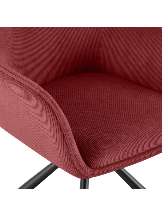 Szék Tipton Cord, bordóvörös