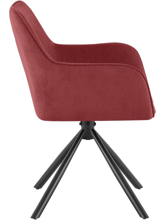 Szék Tipton Cord, bordóvörös