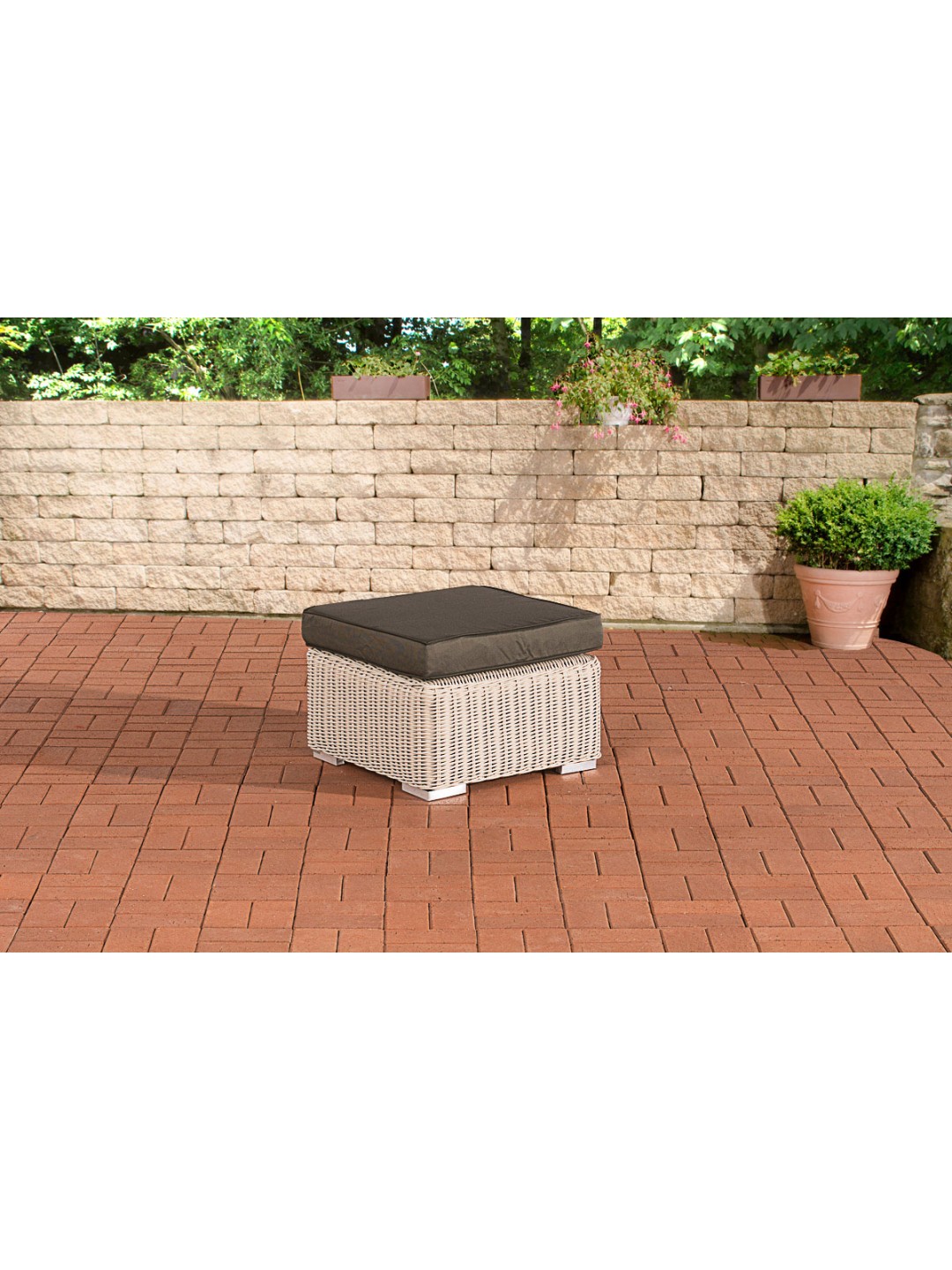 Bilbao / Madeira antracit széklet, gyöngyfehér