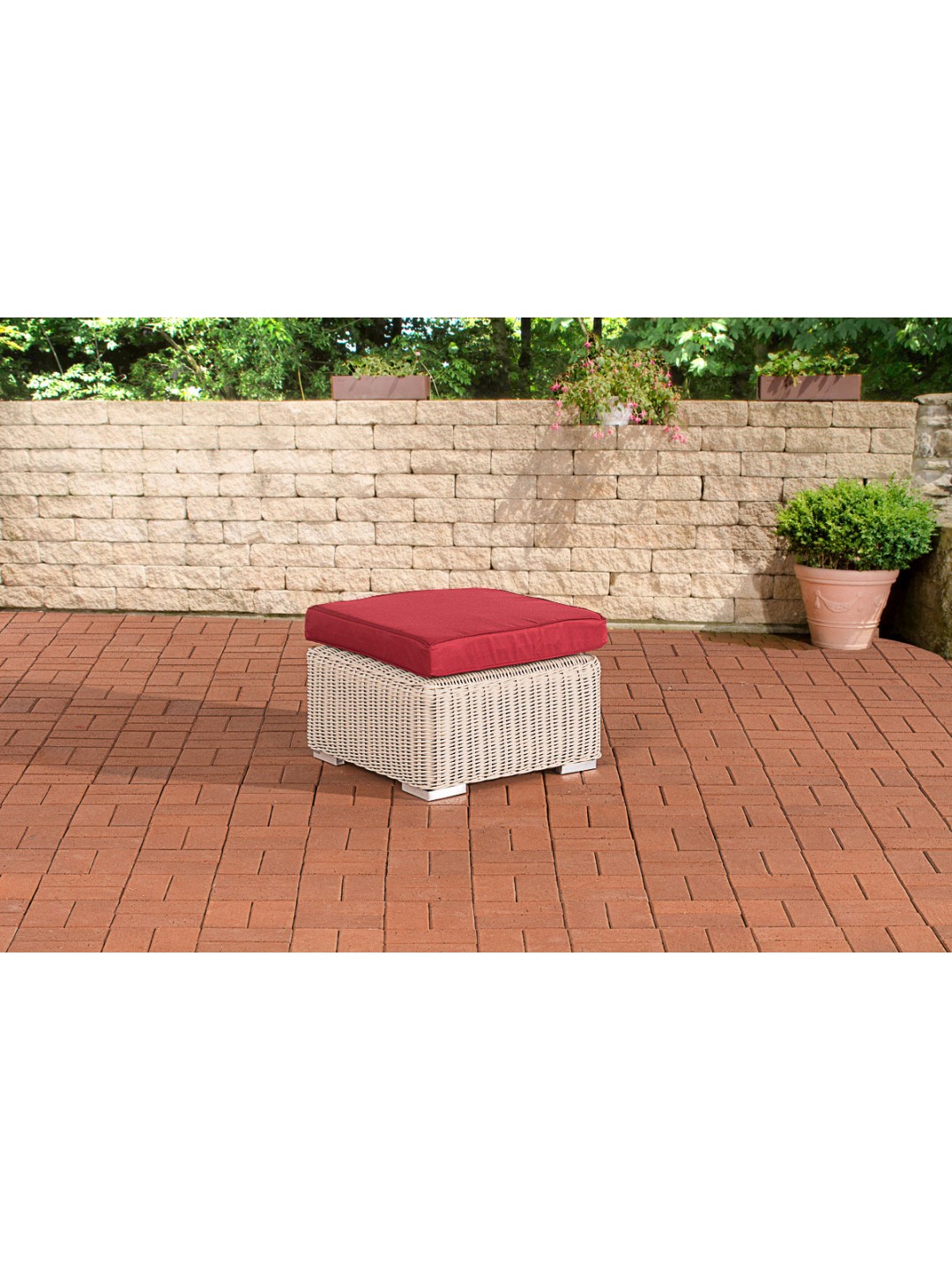 Bilbao / Madeira rubinvörös széklet, gyöngyfehér