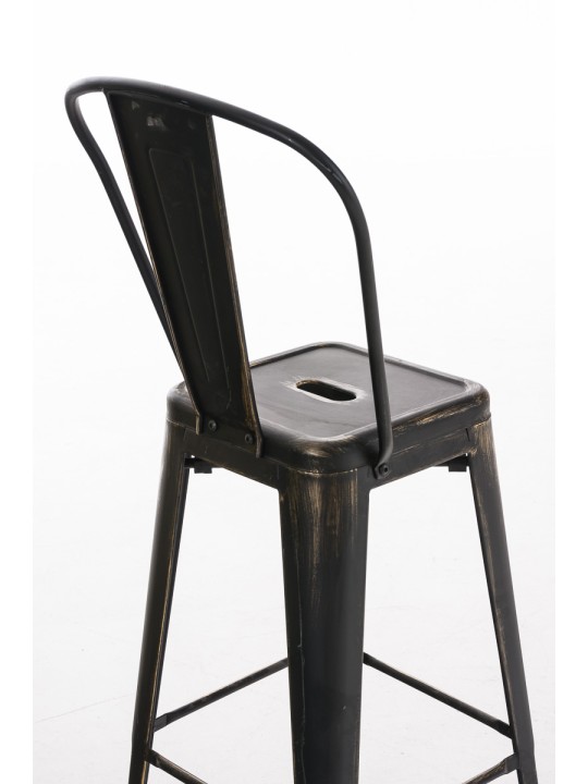 Antik Aiden bárszék, fekete-arany