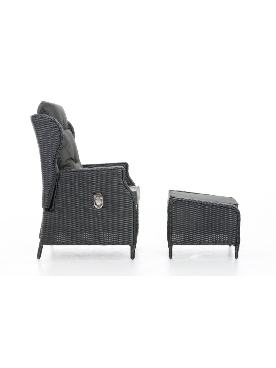 Breno fotel, antracit zsámolyral, fekete