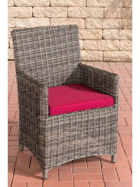 Szék Fontana / Sankt Marlo rubinvörös 5mm, szürke melírozott