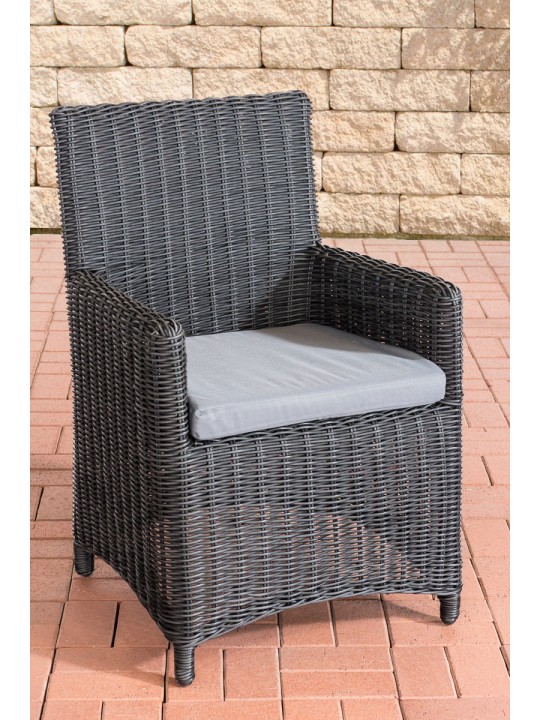 Szék Fontana / Sankt Marlo vasszürke 5mm, fekete