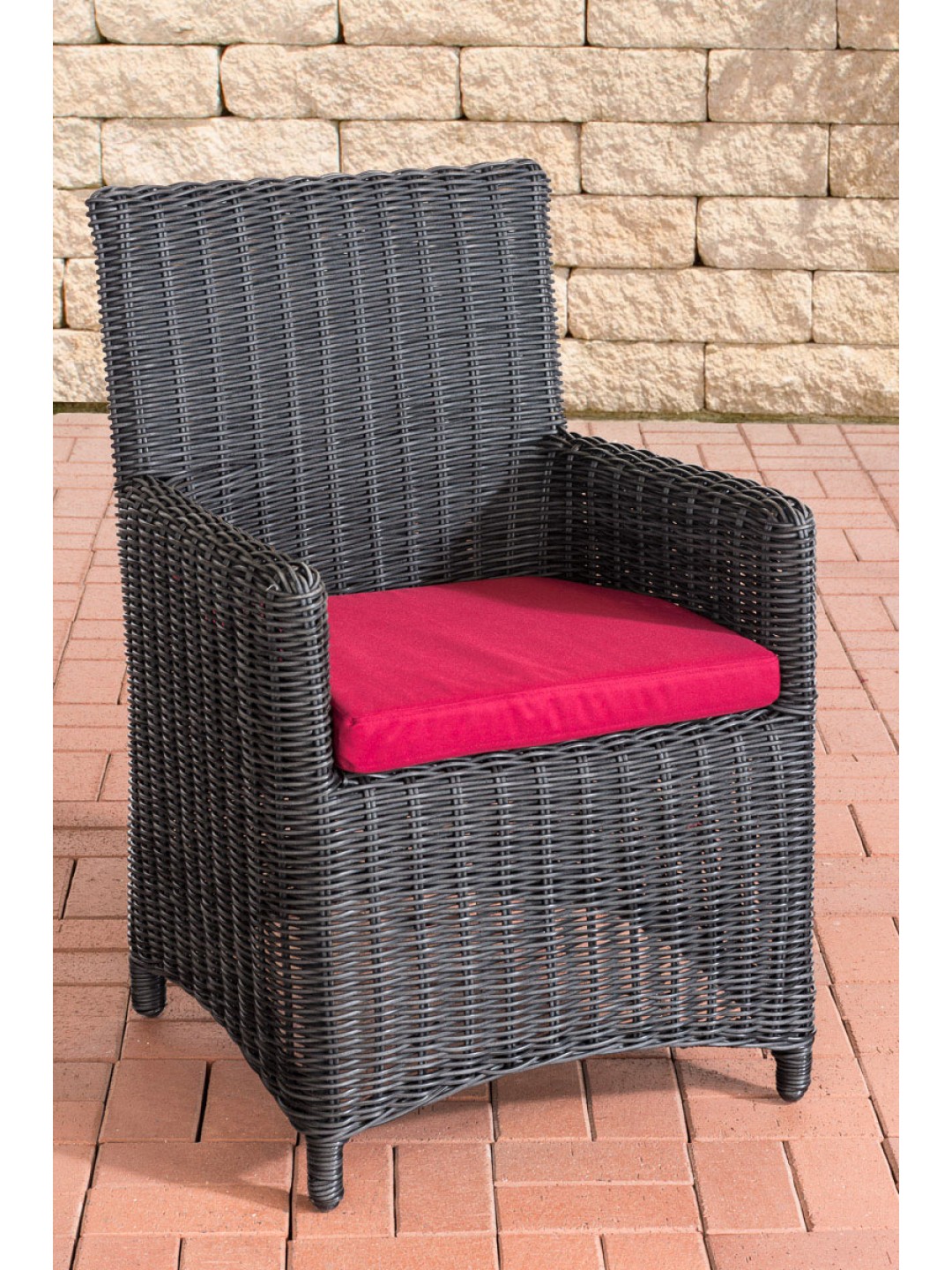 Szék Fontana / Sankt Marlo rubinvörös 5mm, fekete