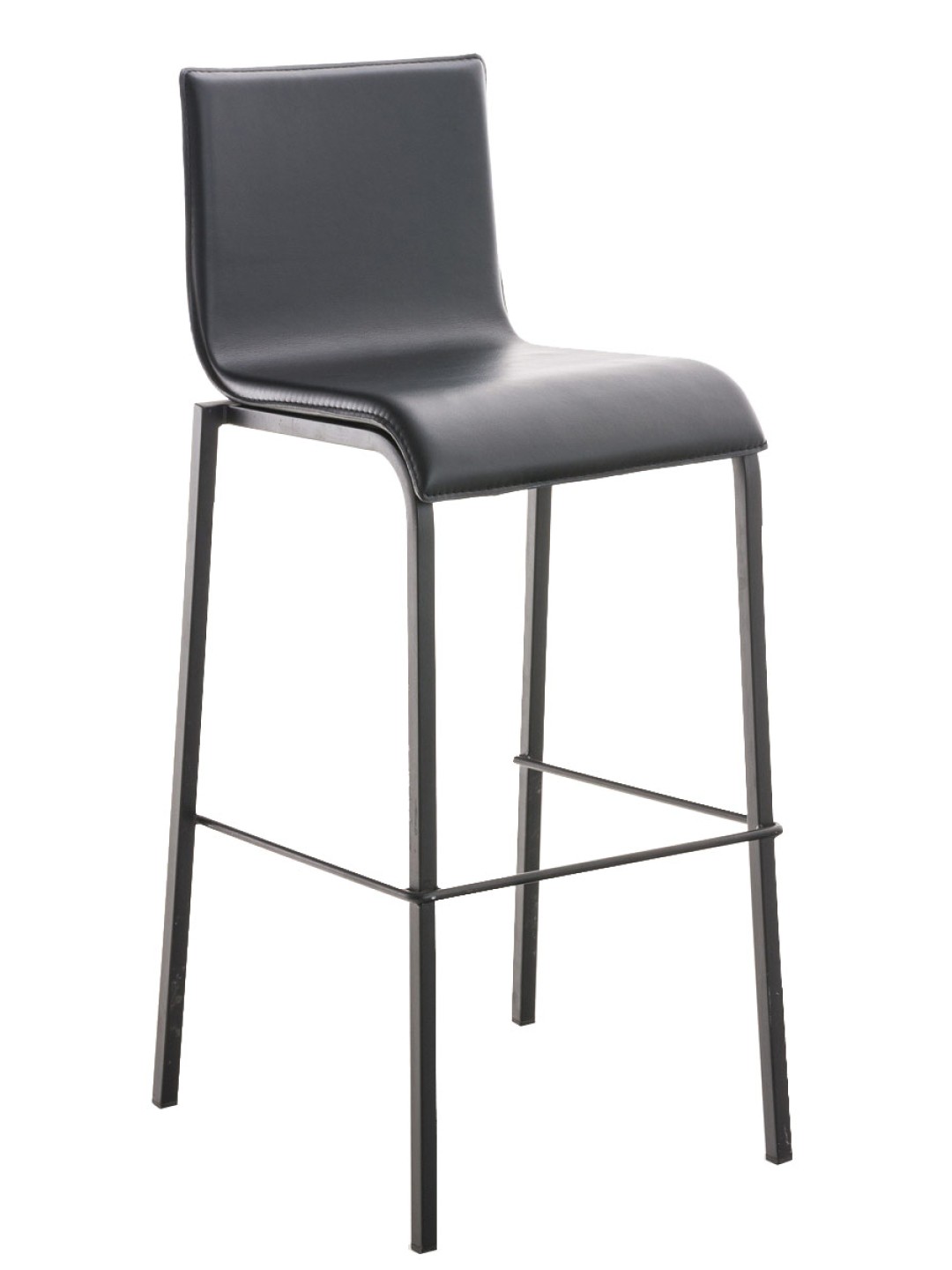 Bárszék Avola bőr lapos B78, fekete