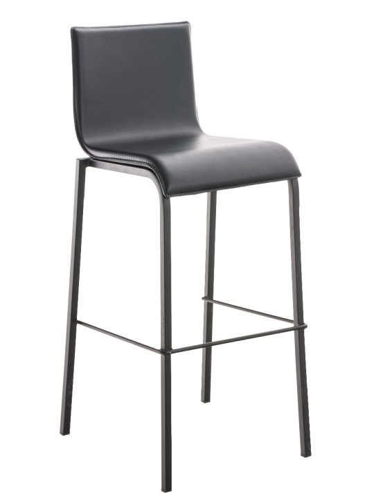 Bárszék Avola bőr lapos B78, fekete