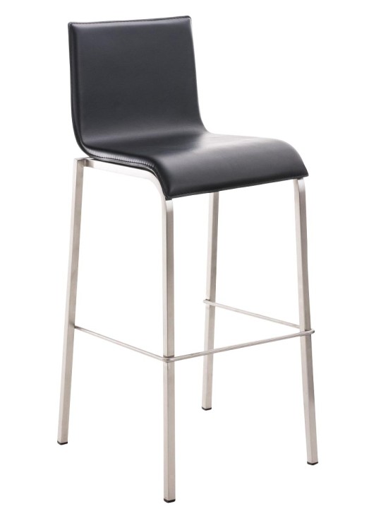 Bárszék Avola bőr lapos E78, fekete