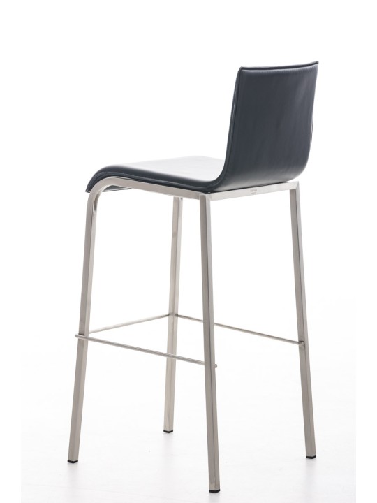 Bárszék Avola bőr lapos E78, fekete