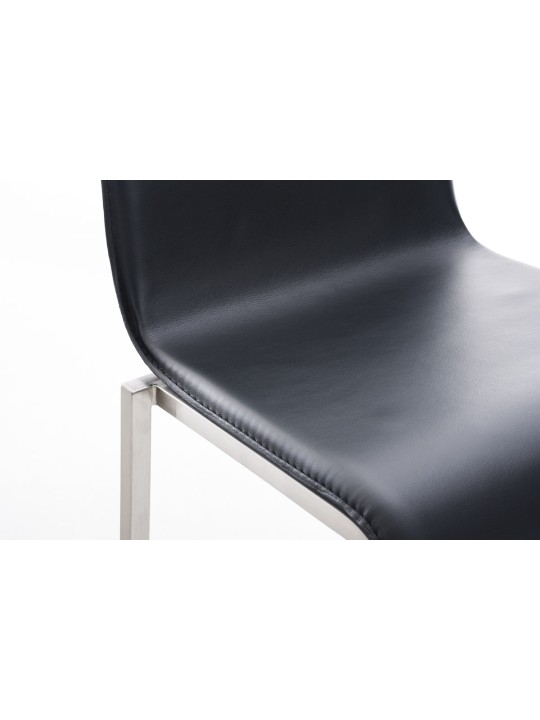 Bárszék Avola bőr lapos E78, fekete