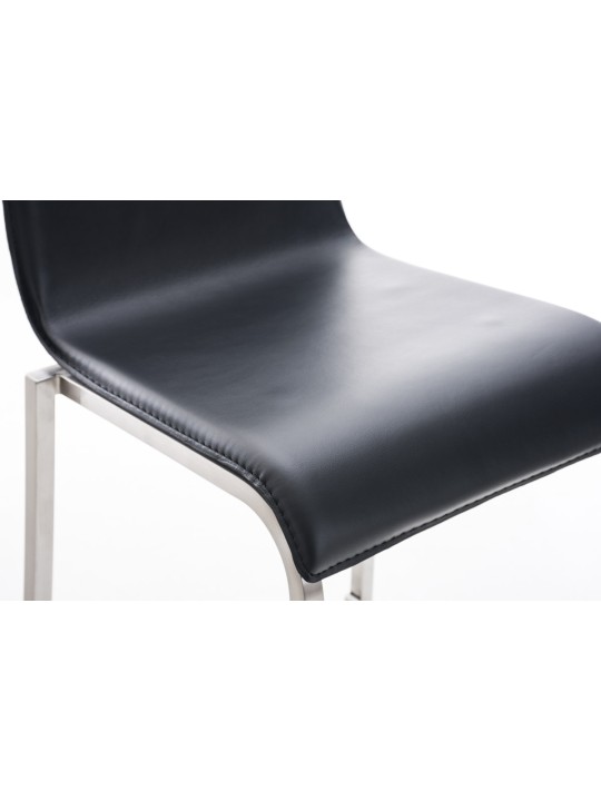 Bárszék Avola bőr lapos E78, fekete