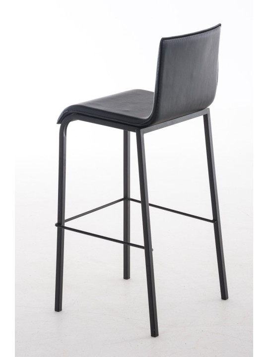Bárszék Avola bőr lapos B78, fekete