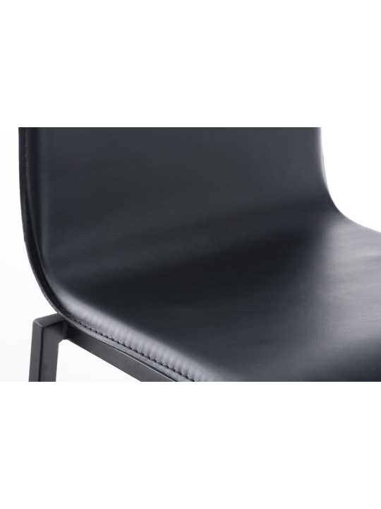 Bárszék Avola bőr lapos B78, fekete