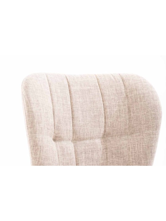 Szék Elda natúr anyagból, krém