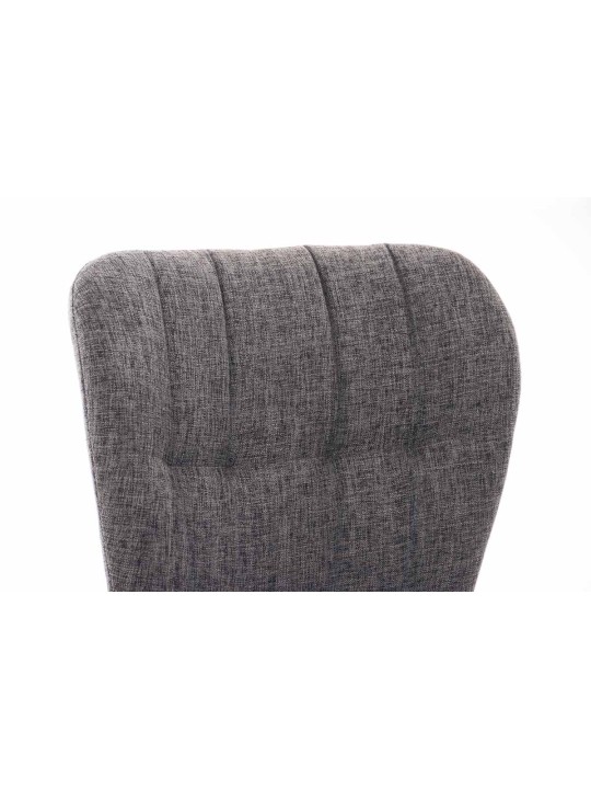 Szék Elda natúr anyagból, világosszürke