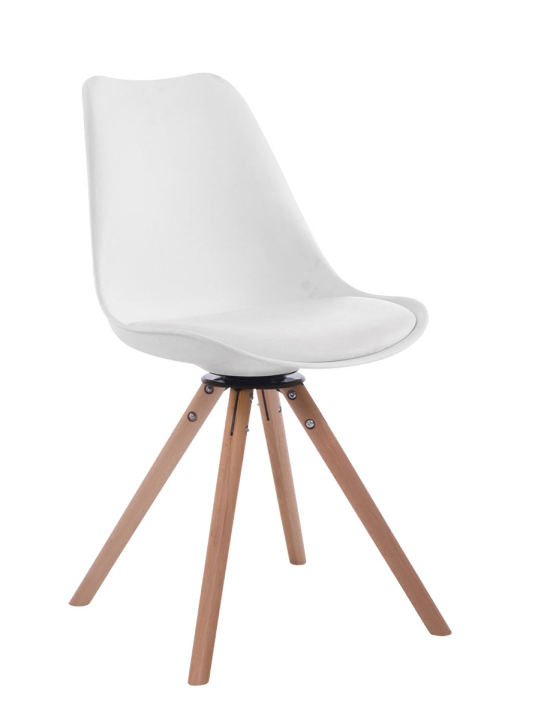 Látogatói szék Troyes forgatható Natura Round, fehér