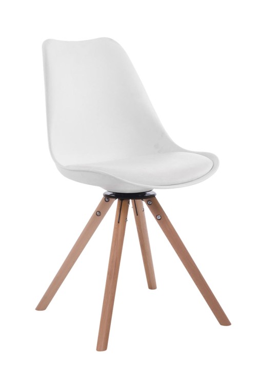 Látogatói szék Troyes forgatható Natura Round, fehér