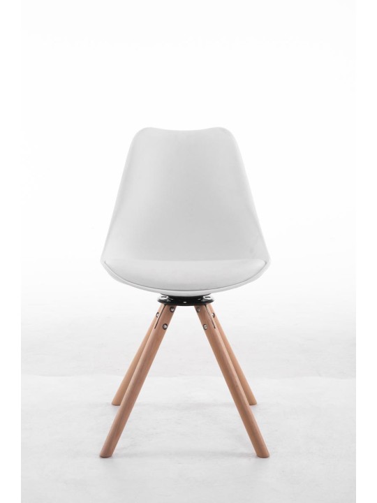 Látogatói szék Troyes forgatható Natura Round, fehér