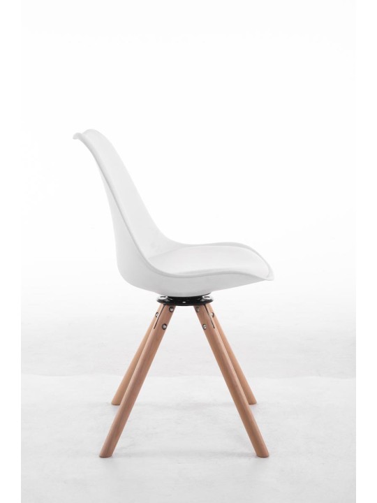 Látogatói szék Troyes forgatható Natura Round, fehér