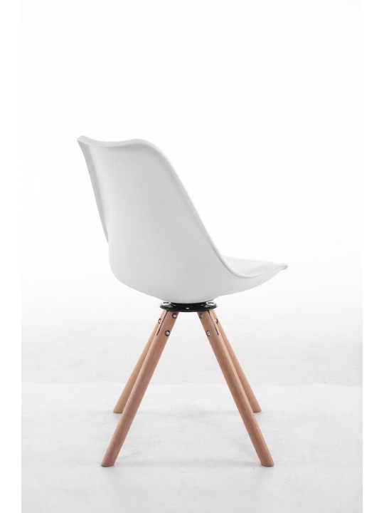 Látogatói szék Troyes forgatható Natura Round, fehér