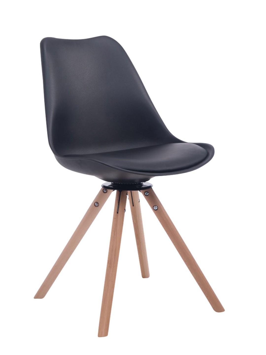 Látogatói szék Troyes forgatható Natura Round, fekete