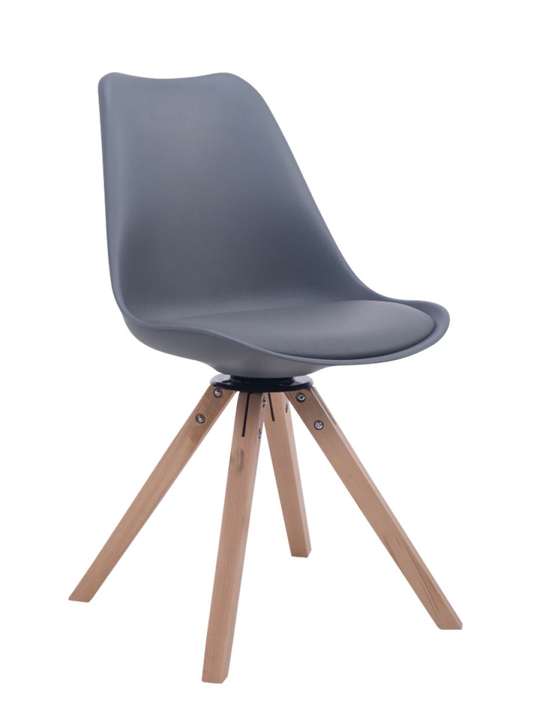 Troyes látogatói szék, forgatható Natura Square, szürke