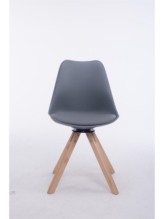 Troyes látogatói szék, forgatható Natura Square, szürke