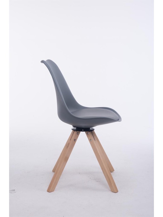 Troyes látogatói szék, forgatható Natura Square, szürke