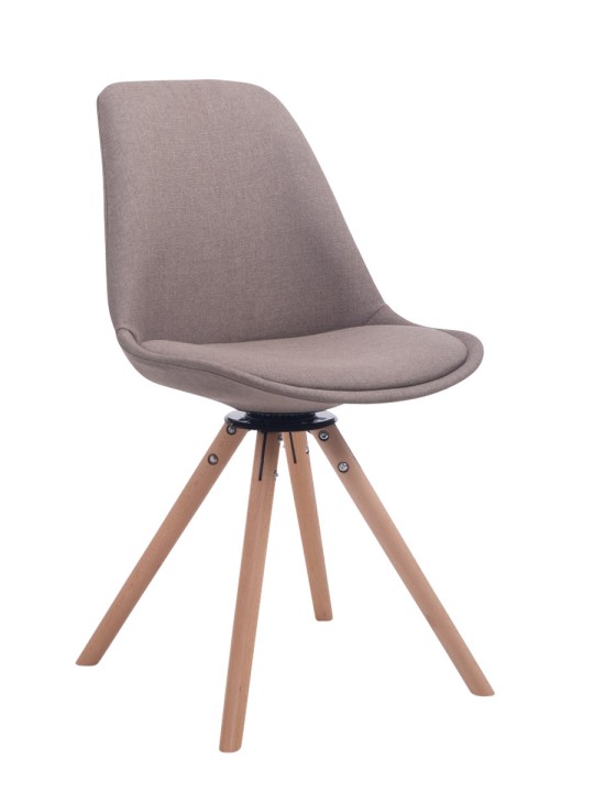 Troyes forgó látogatói szék Natura Fabric Round, taupe