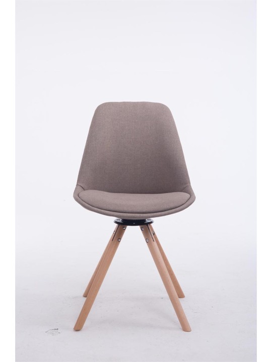 Troyes forgó látogatói szék Natura Fabric Round, taupe
