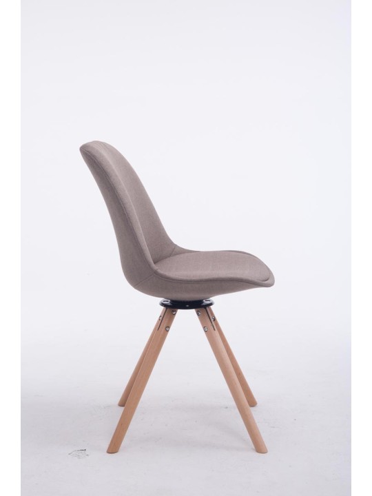 Troyes forgó látogatói szék Natura Fabric Round, taupe