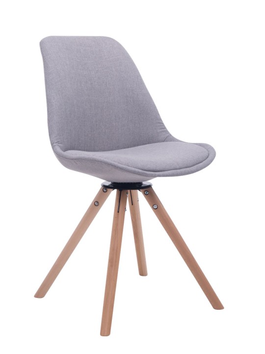 Troyes forgó látogatói szék Natura Fabric Round, szürke