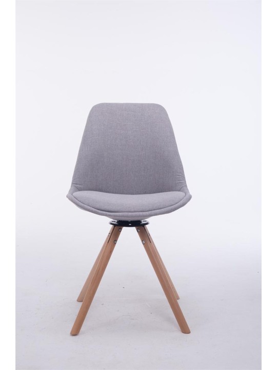 Troyes forgó látogatói szék Natura Fabric Round, szürke