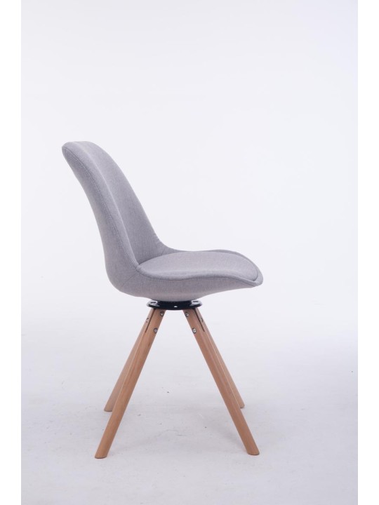 Troyes forgó látogatói szék Natura Fabric Round, szürke