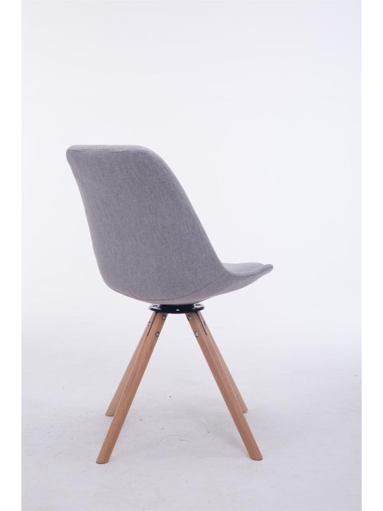 Troyes forgó látogatói szék Natura Fabric Round, szürke